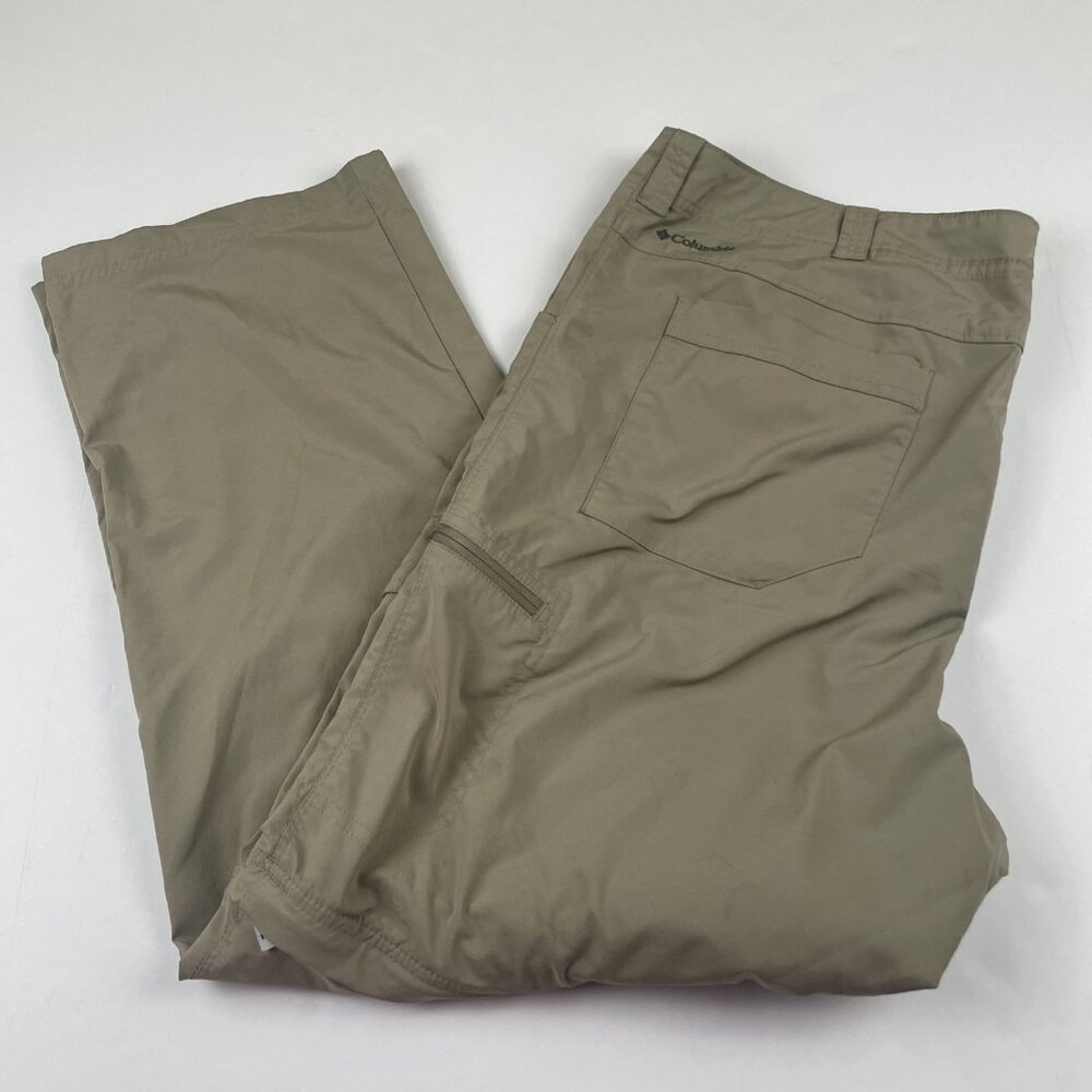 Columbia Omni-Shade Convertible Cargo Pants Men’s 42x30 Beige Outdoor Hiking